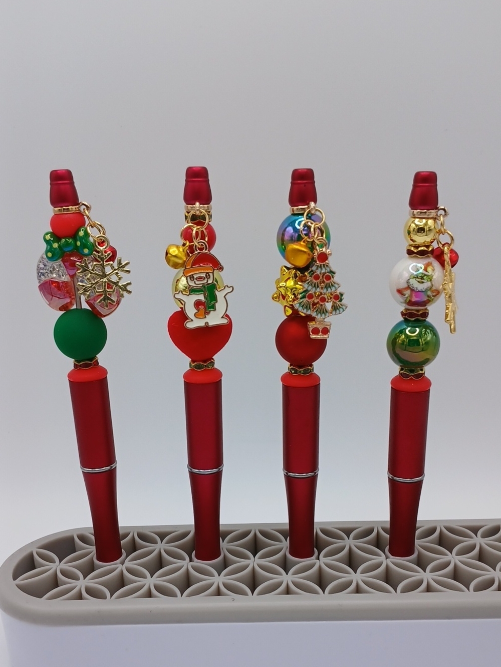 Holiday Red Beaded Charm Pen